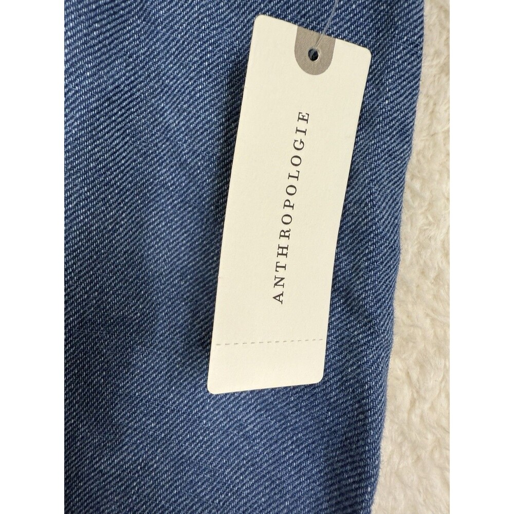 Chambray V-Neck Ruffle Sleeve Mini Dress - Blue - Picture 6 of 13